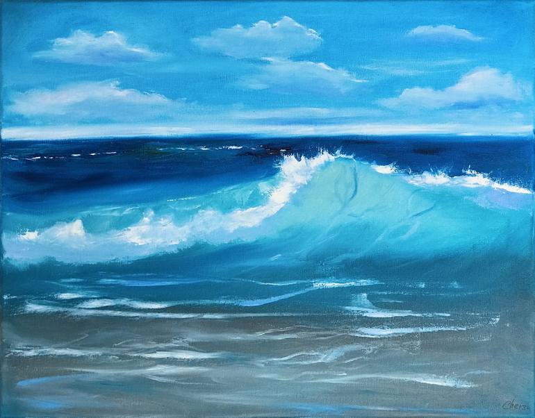 Ocean Painting California Seascape Painting by Olga Chernetsova ...