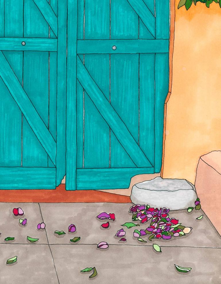 Original Illustration Architecture Drawing by Kel Hudson