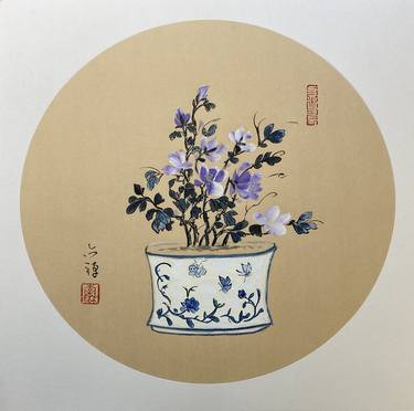 Original Fine Art Floral Paintings by Yichan Li