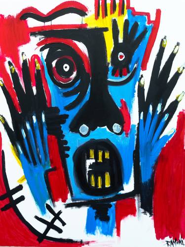 Original Abstract Expressionism Mortality Painting by Ramona Cuervo
