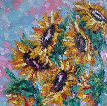 Print of Expressionism Floral Paintings by Marina Daniluka