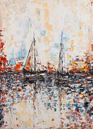 Print of Boat Paintings by Cosmin Fercau