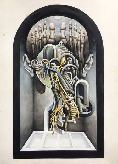 Print of Surrealism Architecture Paintings by Hans Lundgren