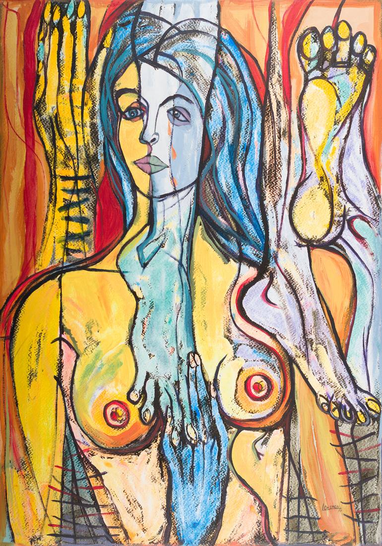 Print of Expressionism Nude Paintings by Larissa Oxman
