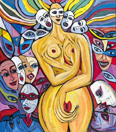 Print of Expressionism Erotic Paintings by Larissa Oxman
