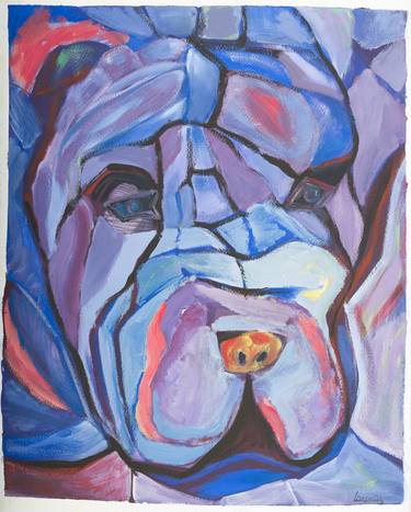 Original Expressionism Dogs Paintings by Larissa Oxman