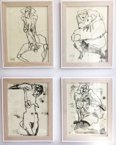 Original Abstract Nude Drawings by Dong Li-Blackwell
