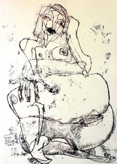 Original Abstract Nude Drawings by Dong Li-Blackwell