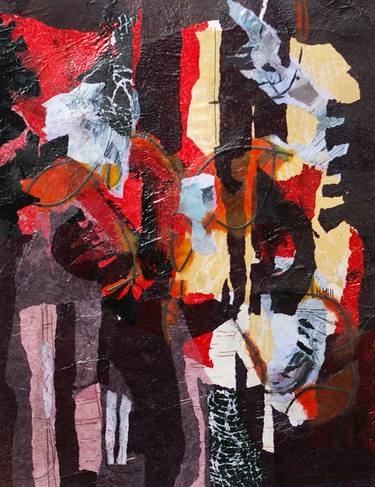 Original Fine Art Abstract Collage by HELEN HILL