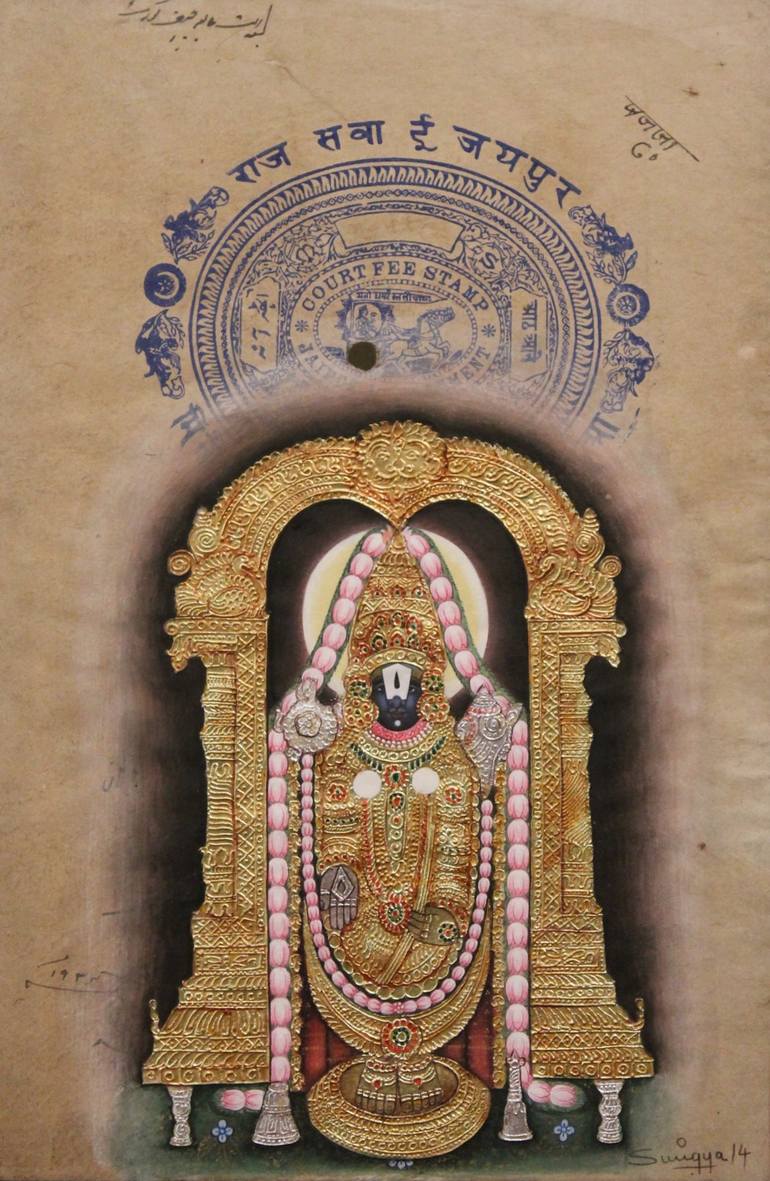Tirupati Balaji Painting by Suvigya Sharma | Saatchi Art