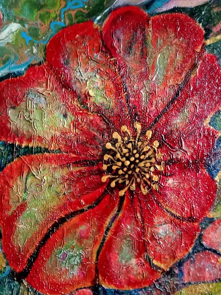 Original Impressionism Floral Painting by Lyudmila Sorokina