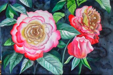 Print of Floral Paintings by Lyudmila Sorokina