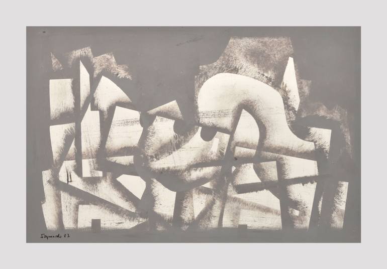 Original Geometric Abstract Painting by Manuel Izquierdo