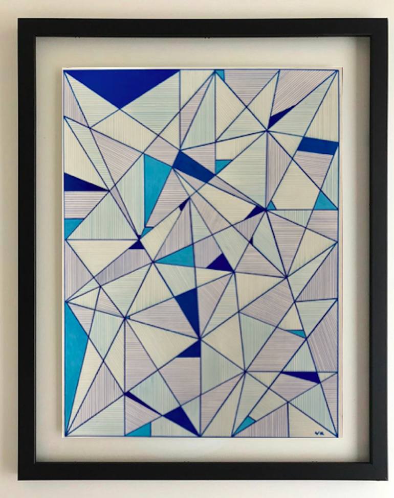 Original Geometric Painting by veronica romualdez