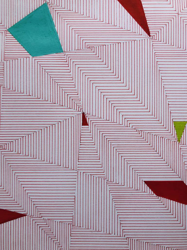 Original Geometric Painting by veronica romualdez