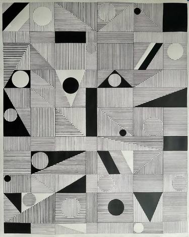 Saatchi Art Artist veronica romualdez; Paintings, “Lines in Black & White #1” #art