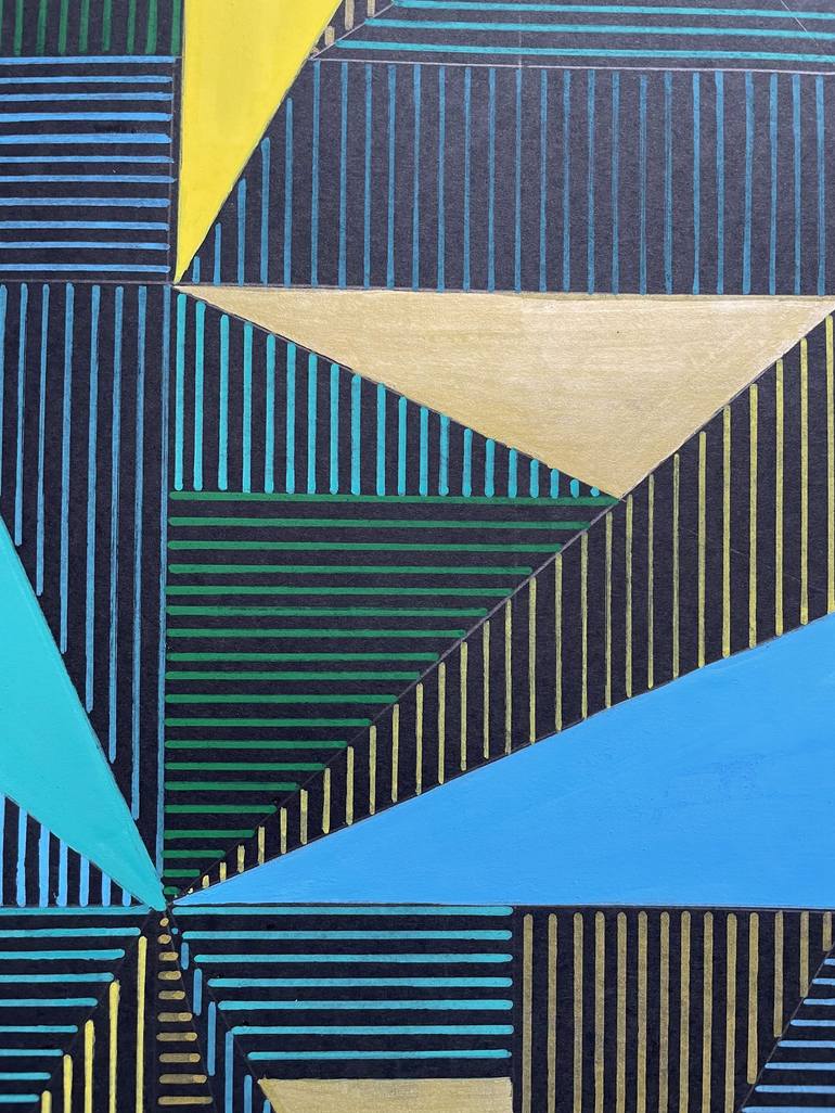 Original Geometric Painting by veronica romualdez