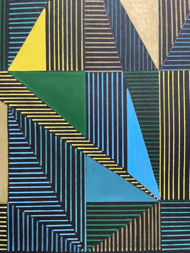 Original Geometric Painting by veronica romualdez