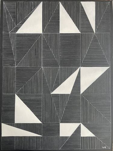 Original Contemporary Geometric Drawing by veronica romualdez
