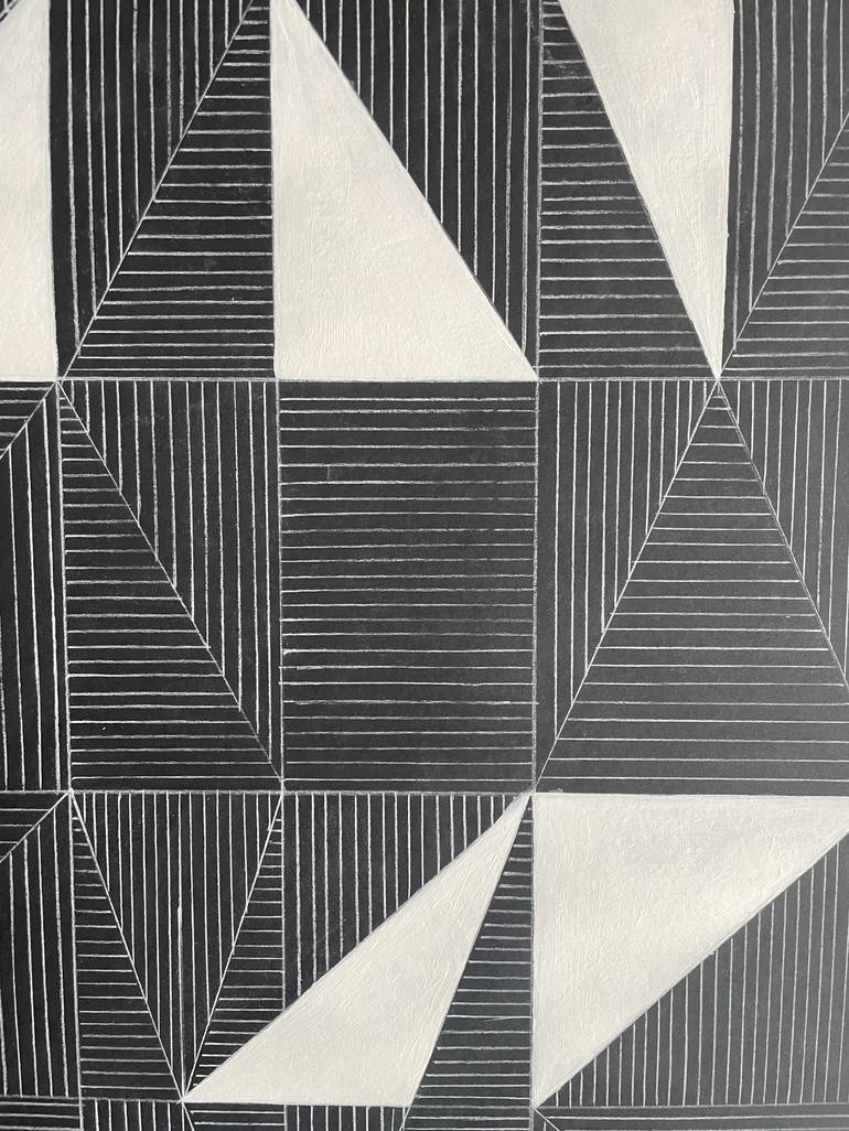 Original Contemporary Geometric Drawing by veronica romualdez