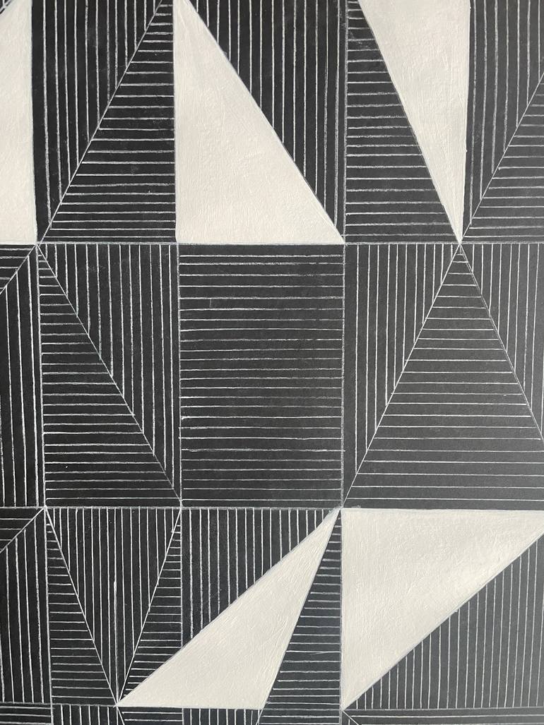 Original Contemporary Geometric Drawing by Veronica Romualdez