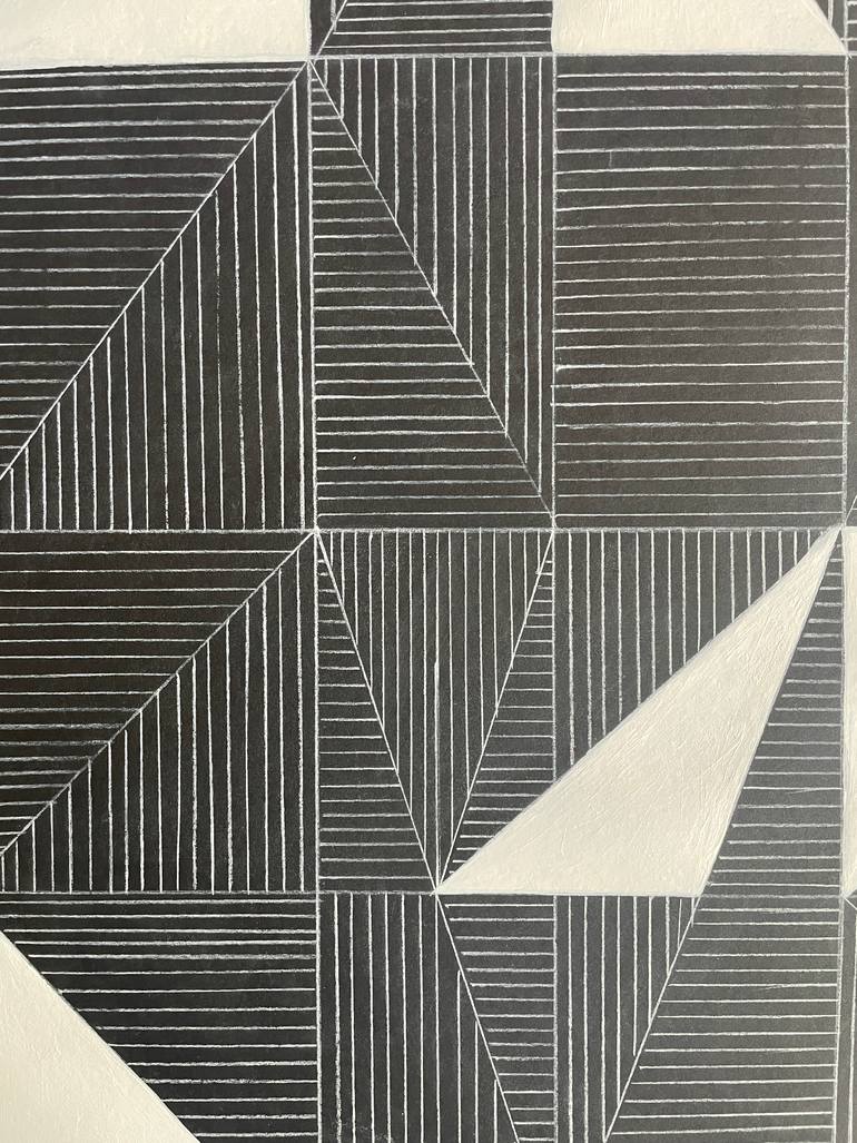 Original Contemporary Geometric Drawing by Veronica Romualdez