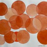 Orange Circles #2 by veronica romualdez