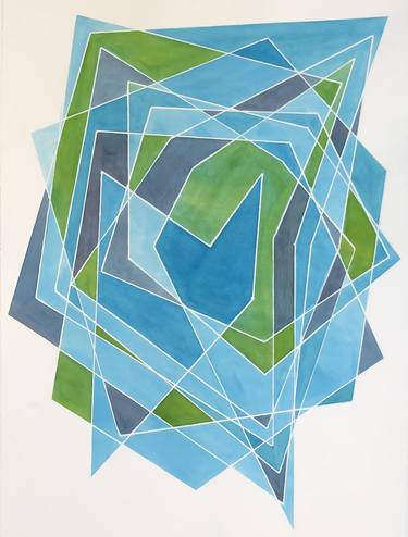 Print of Abstract Geometric Paintings by veronica romualdez