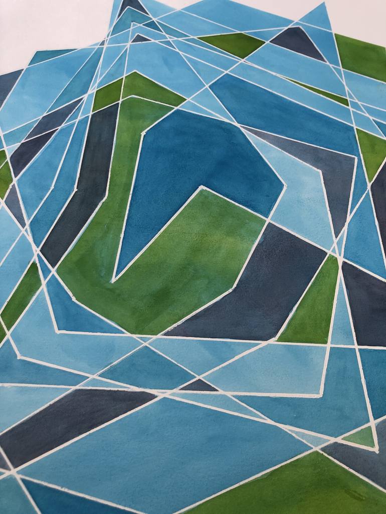 Original Geometric Painting by veronica romualdez