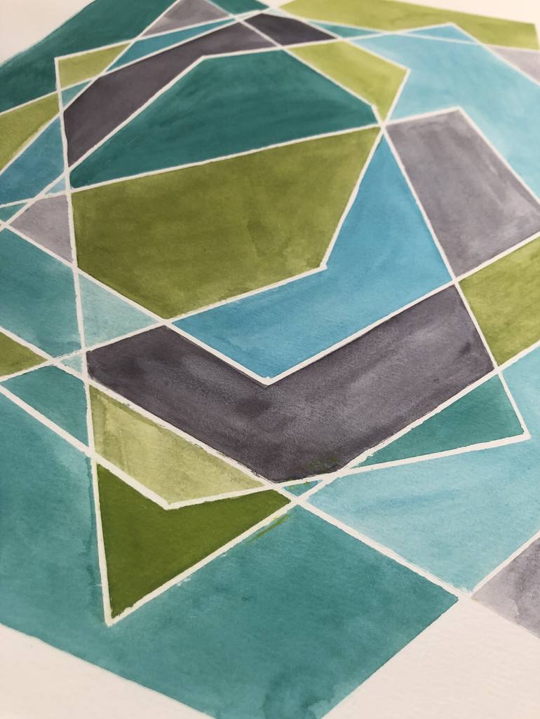 Original Geometric Painting by veronica romualdez