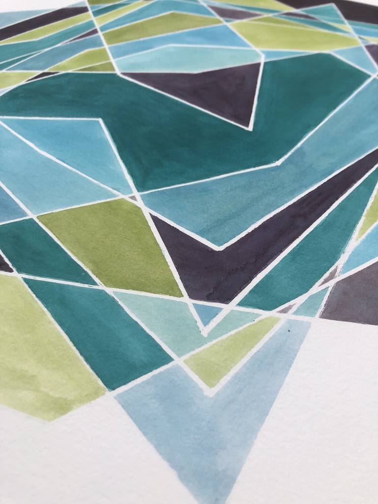 Original Geometric Painting by veronica romualdez