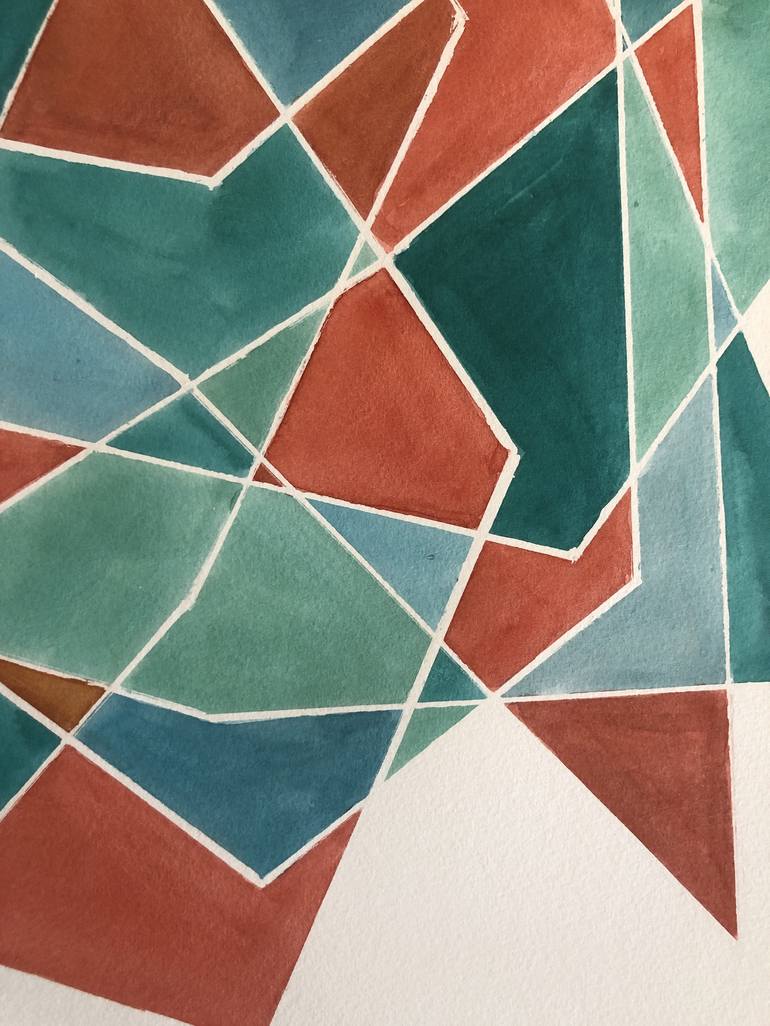 Original Geometric Painting by veronica romualdez