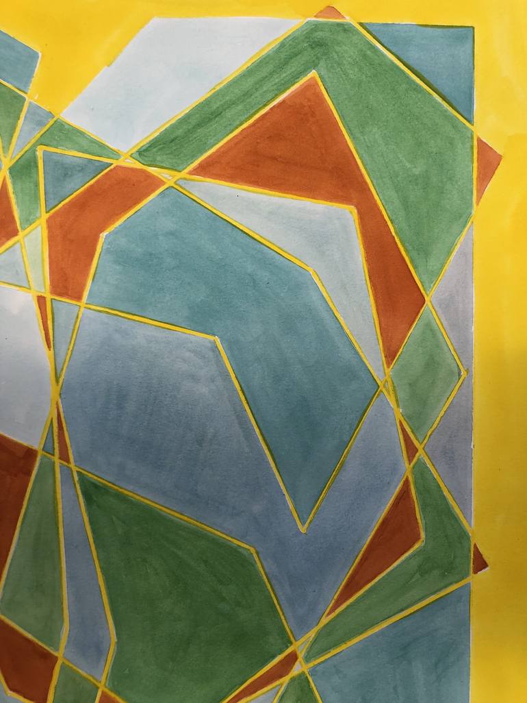 Original Geometric Painting by veronica romualdez