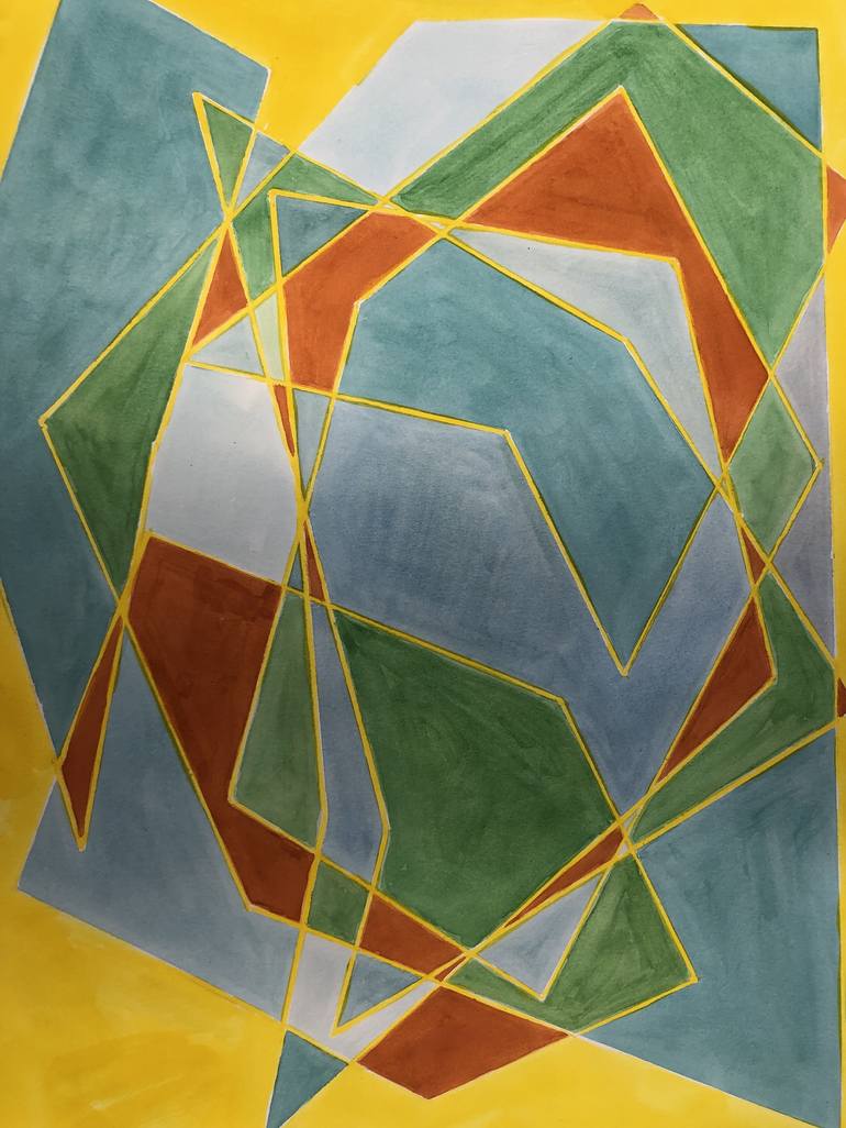 Original Geometric Painting by veronica romualdez