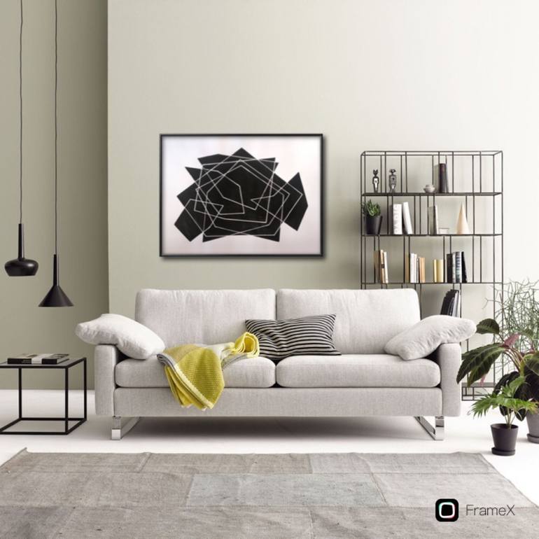 Original Abstract Geometric Painting by Veronica Romualdez