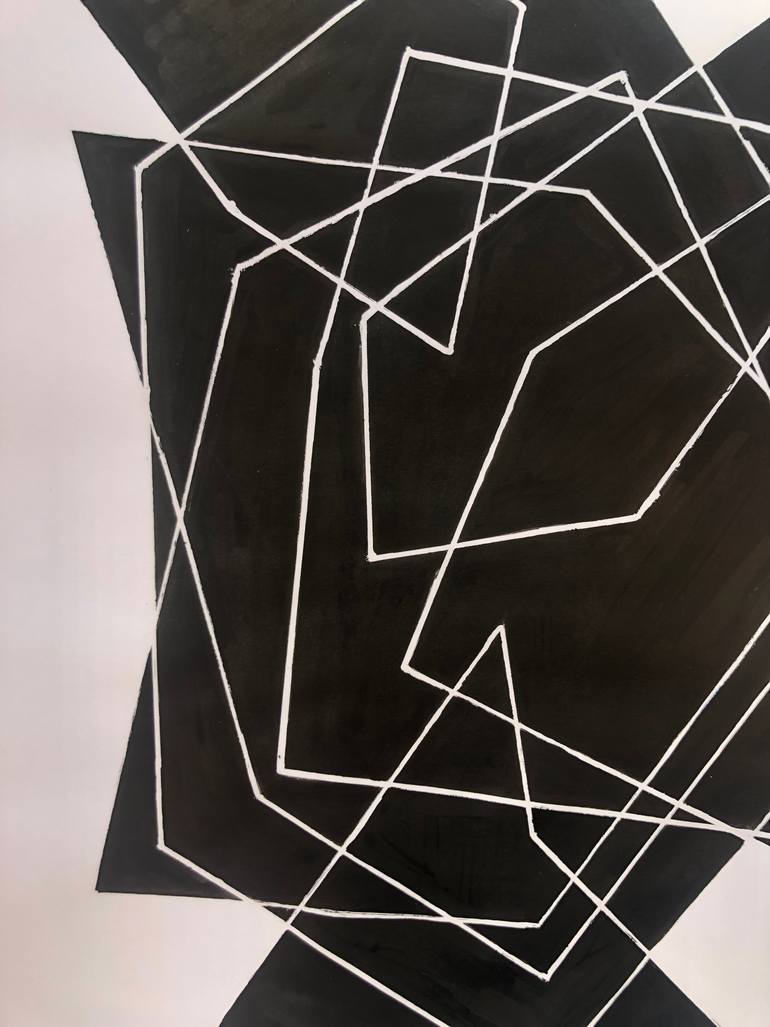 Original Abstract Geometric Painting by Veronica Romualdez