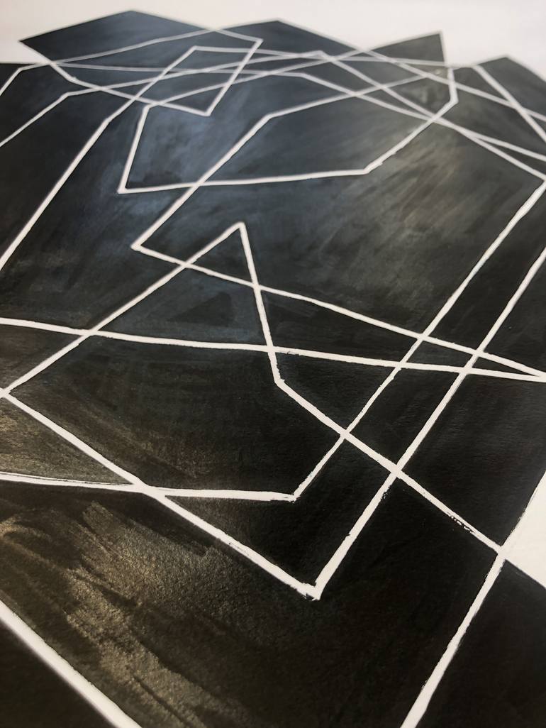 Original Abstract Geometric Painting by Veronica Romualdez