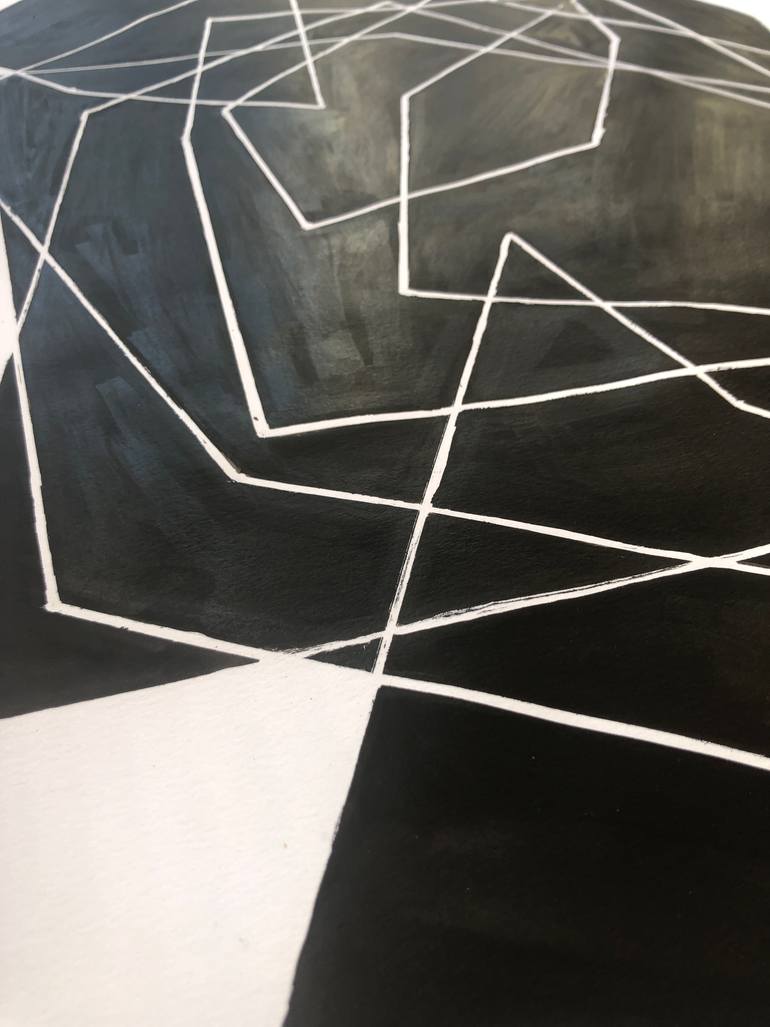 Original Abstract Geometric Painting by Veronica Romualdez