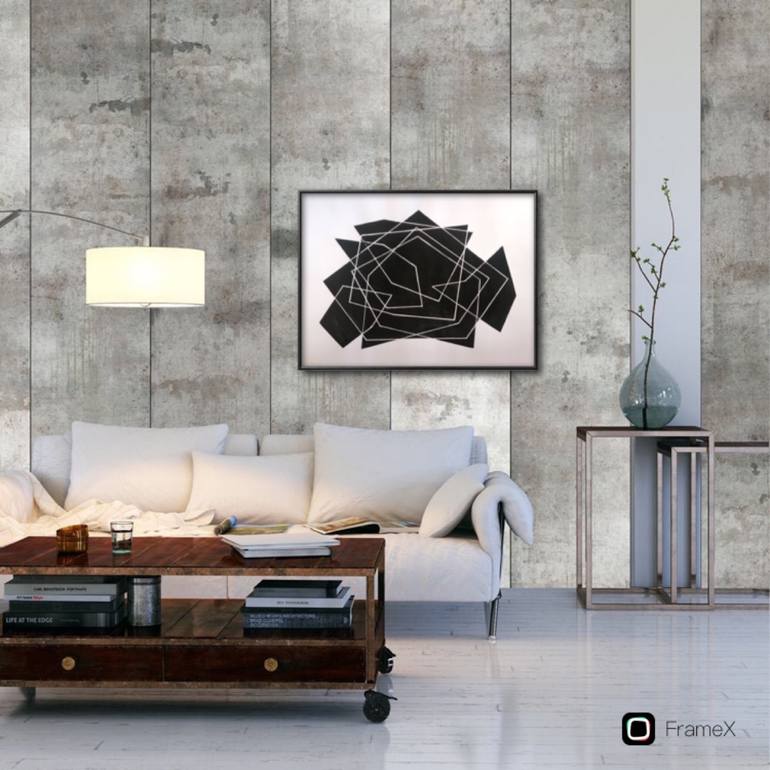 Original Abstract Geometric Painting by Veronica Romualdez