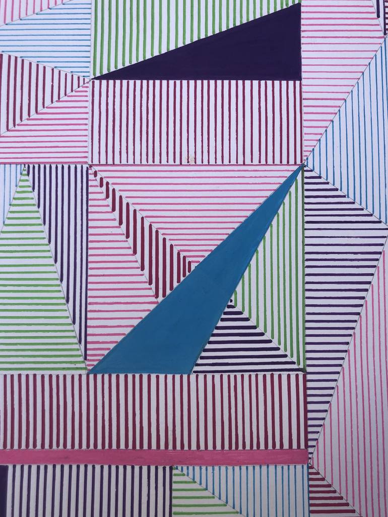 Original Geometric Painting by veronica romualdez