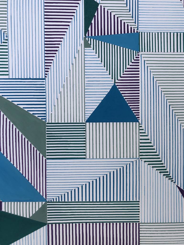 Original Geometric Painting by veronica romualdez