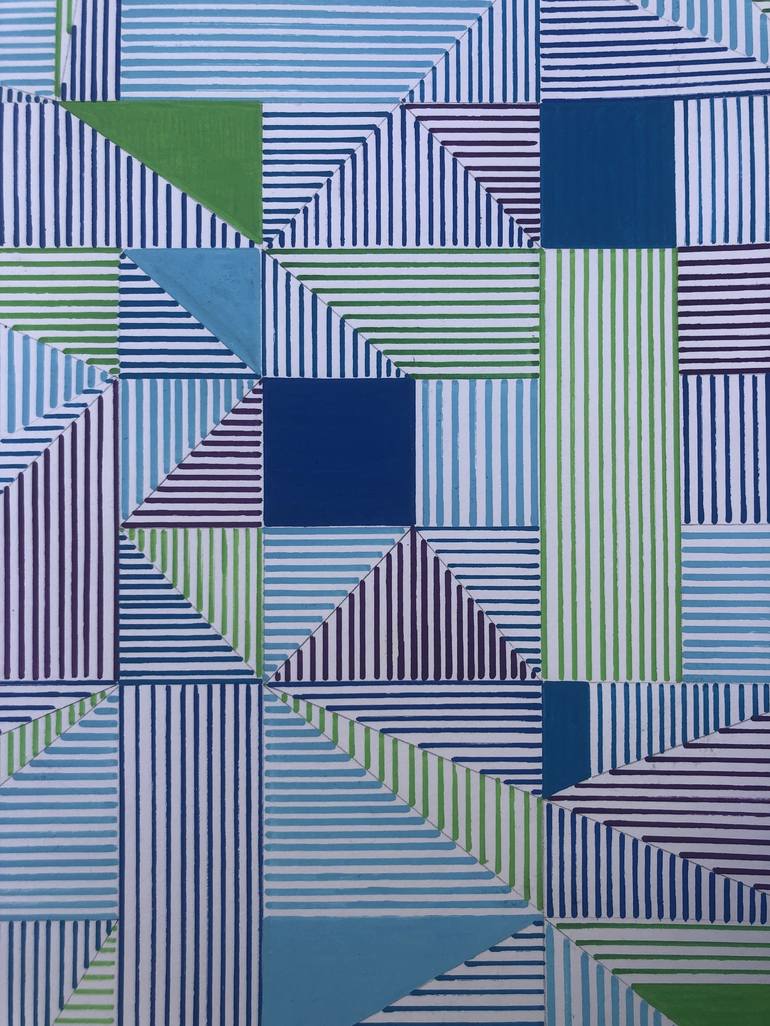 Original Geometric Painting by veronica romualdez