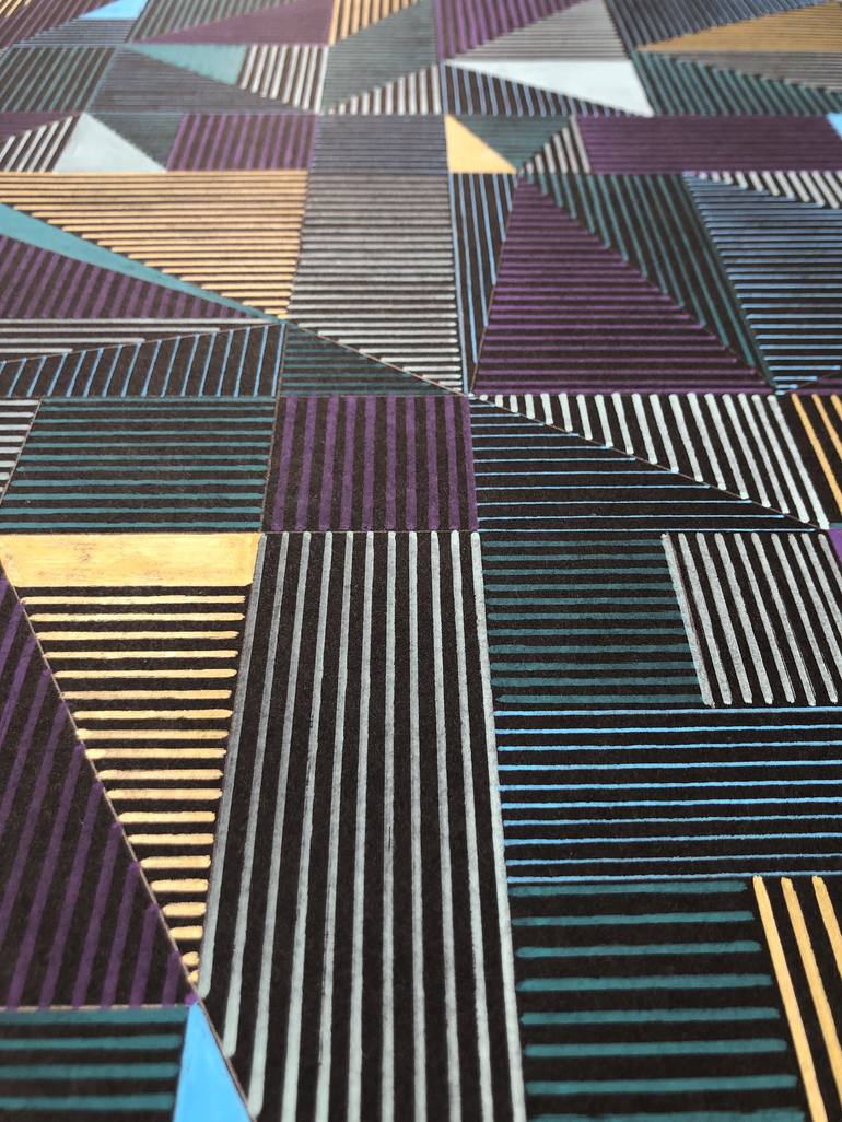 Original Geometric Painting by Veronica Romualdez