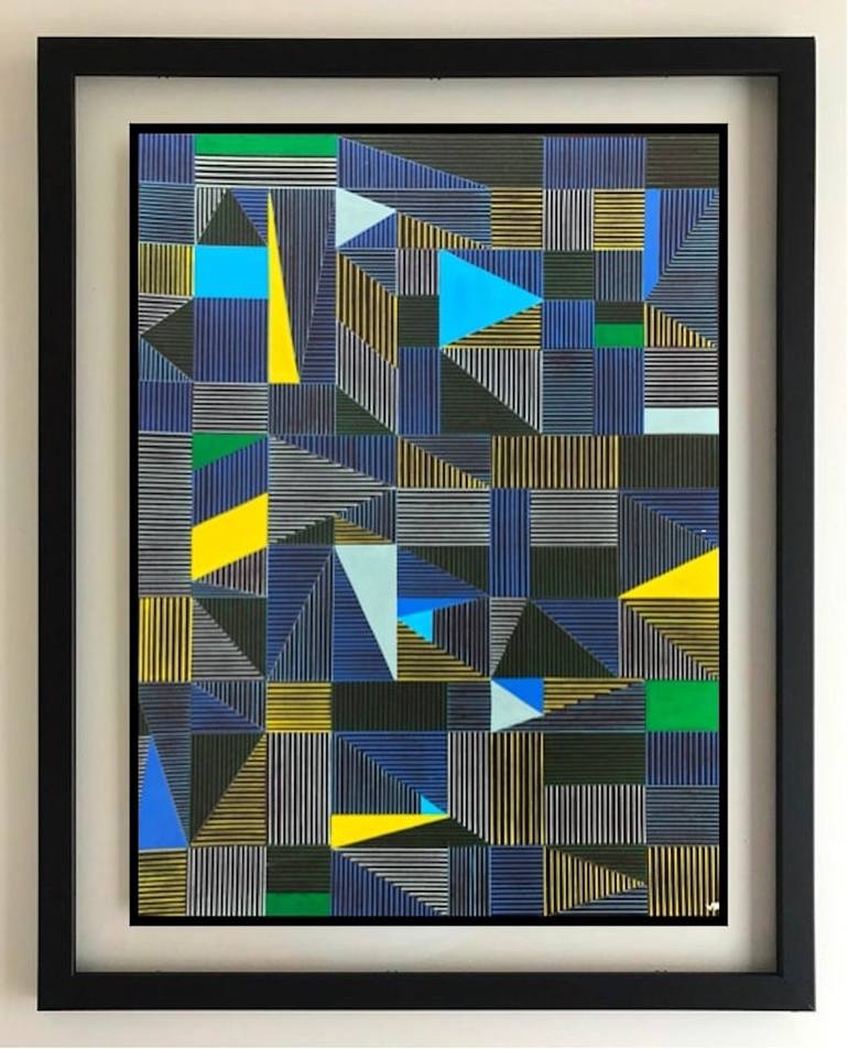 Original Geometric Painting by veronica romualdez