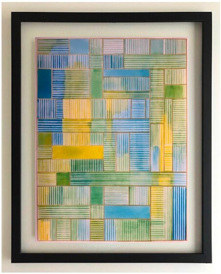 Original Geometric Painting by veronica romualdez