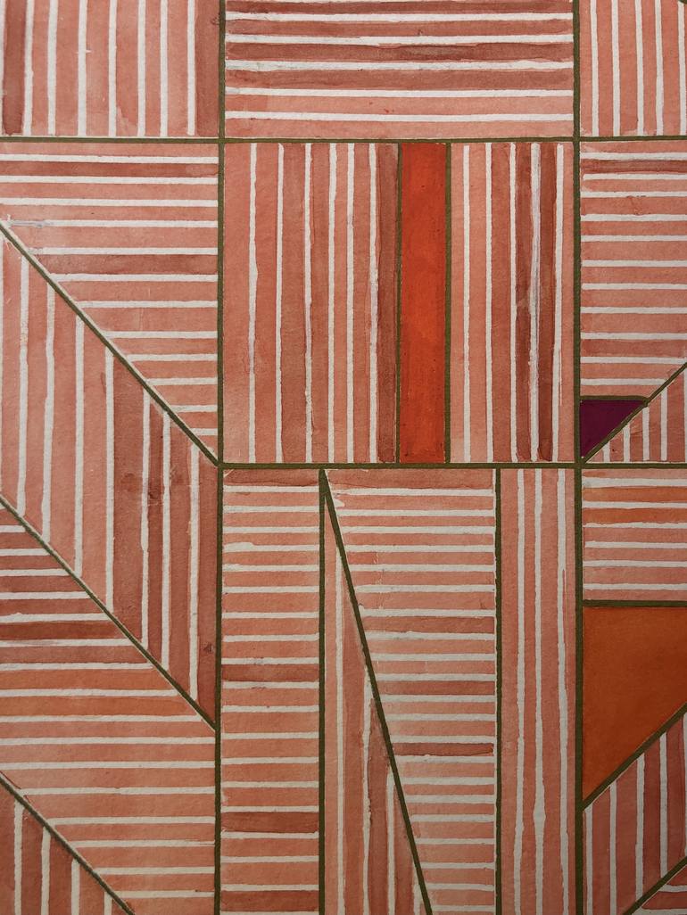 Original Geometri Geometric Painting by Veronica Romualdez