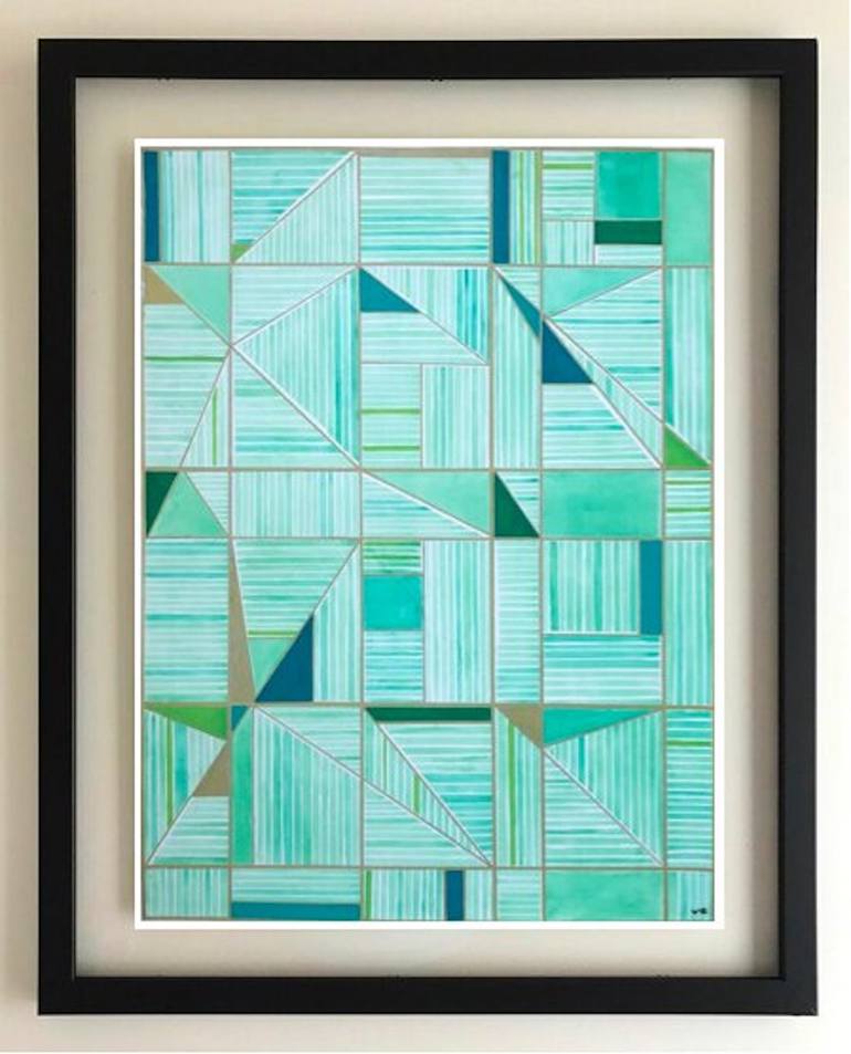 Original Geometric Painting by veronica romualdez