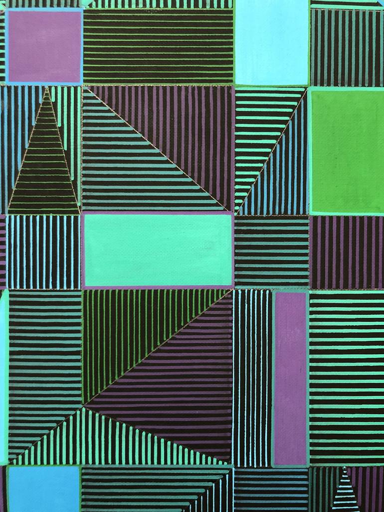 Original Geometric Painting by veronica romualdez