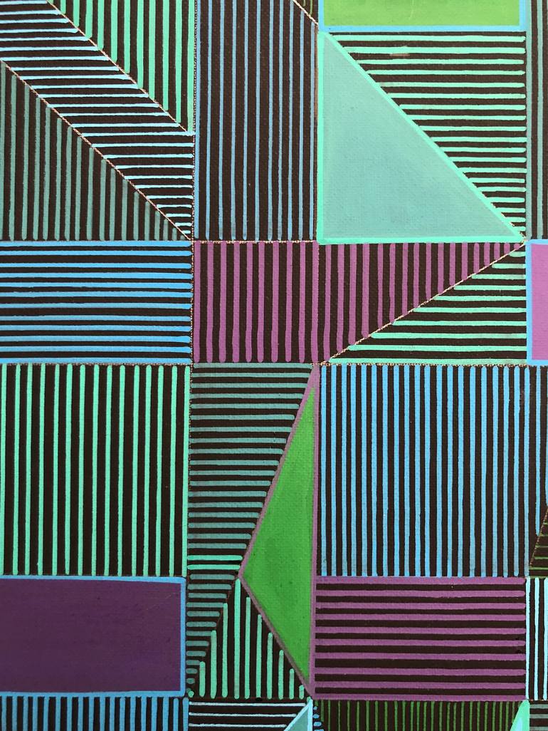 Original Geometric Painting by veronica romualdez