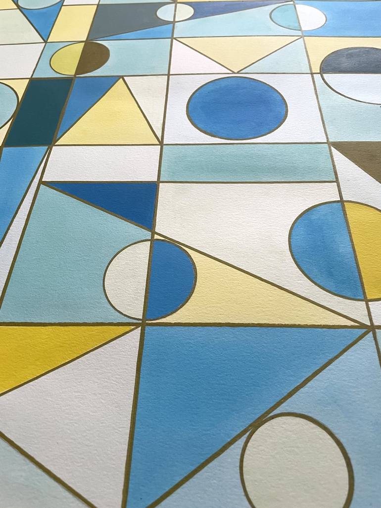 Original Geometric Painting by veronica romualdez